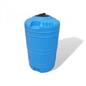 Cuve recuperation eau de pluie 7500l - Cuve polyéthylène aérienne bleue -  Verticale